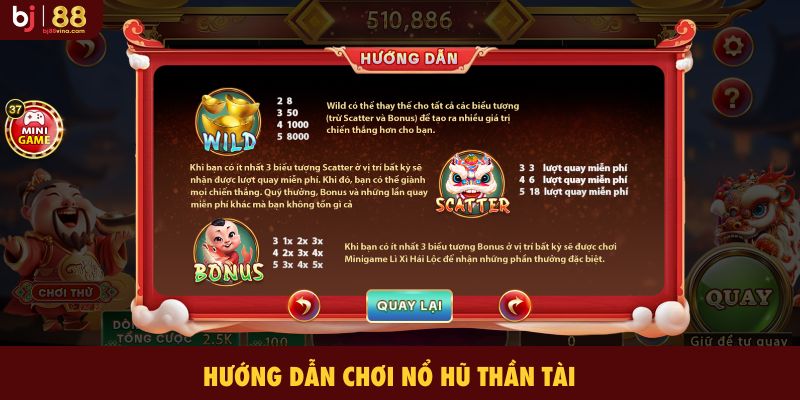 Hướng dẫn chơi game Nổ Hũ Thần Tài